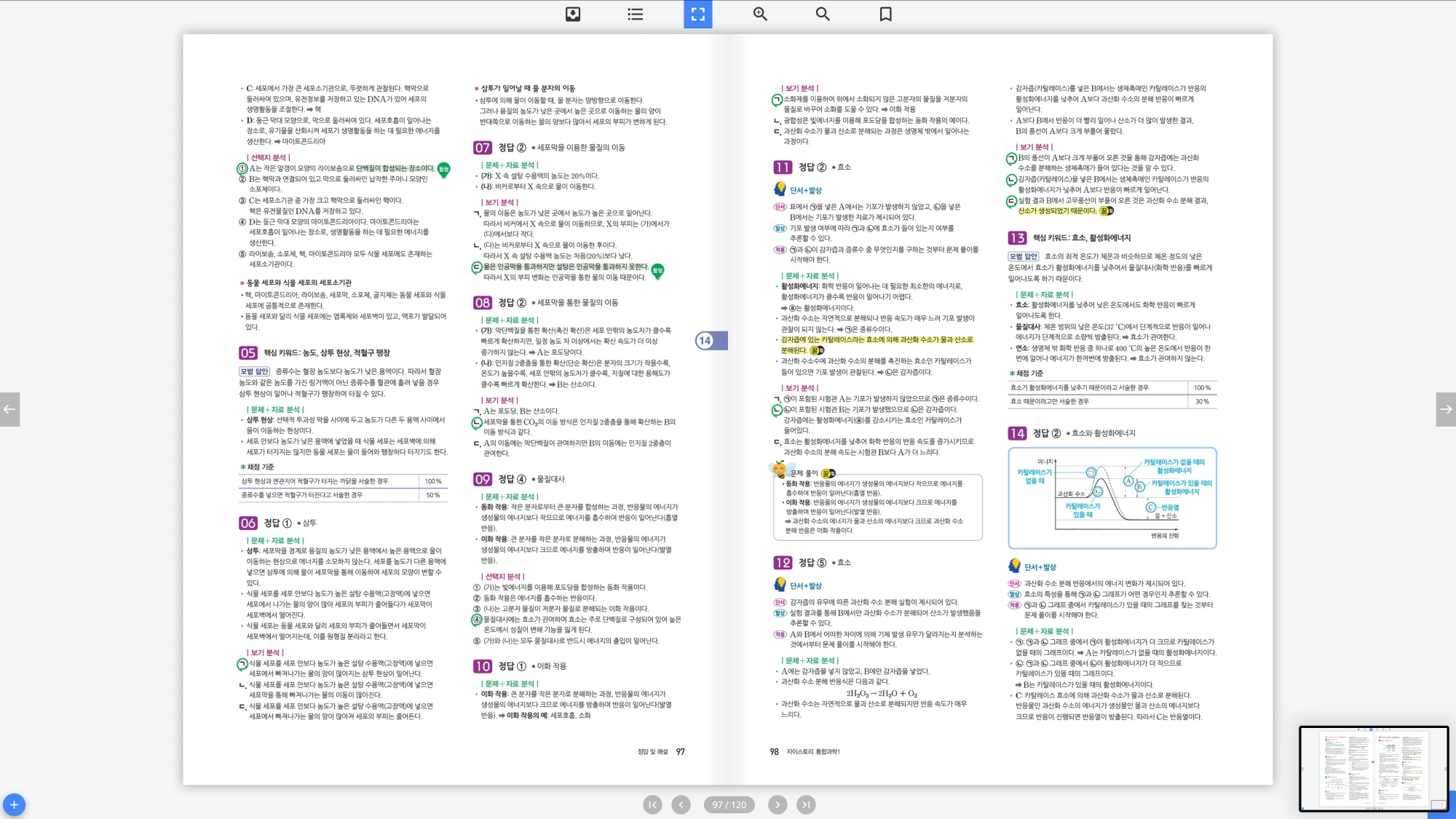 자이스토리 통합과학 1 답지 49페이지
