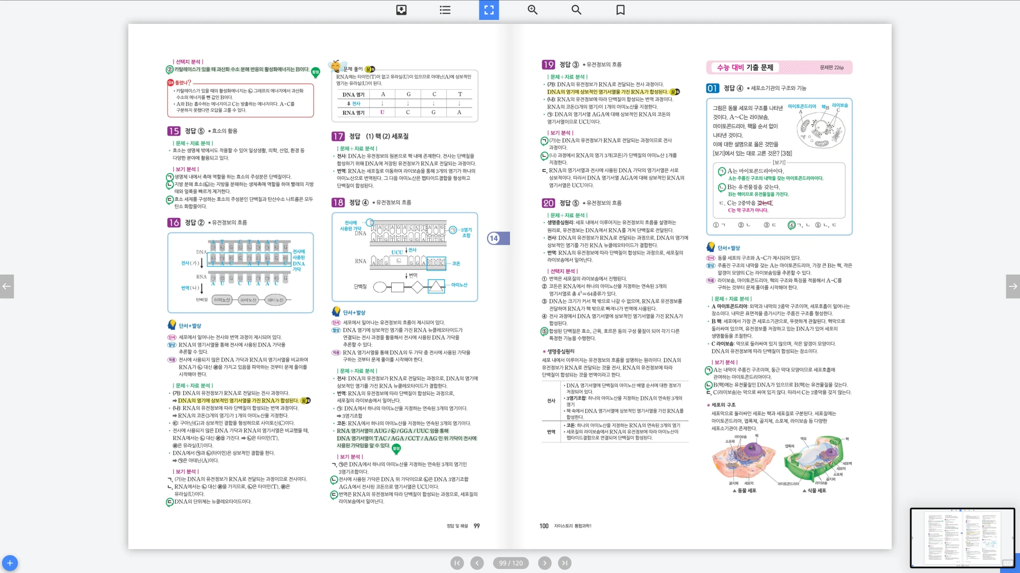 자이스토리 통합과학 1 답지 50페이지