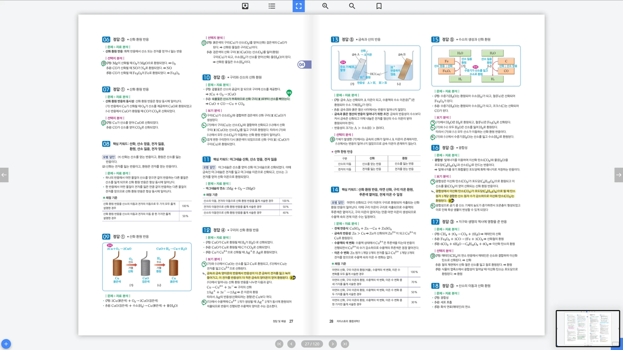 자이스토리 통합과학 2 답지 14페이지