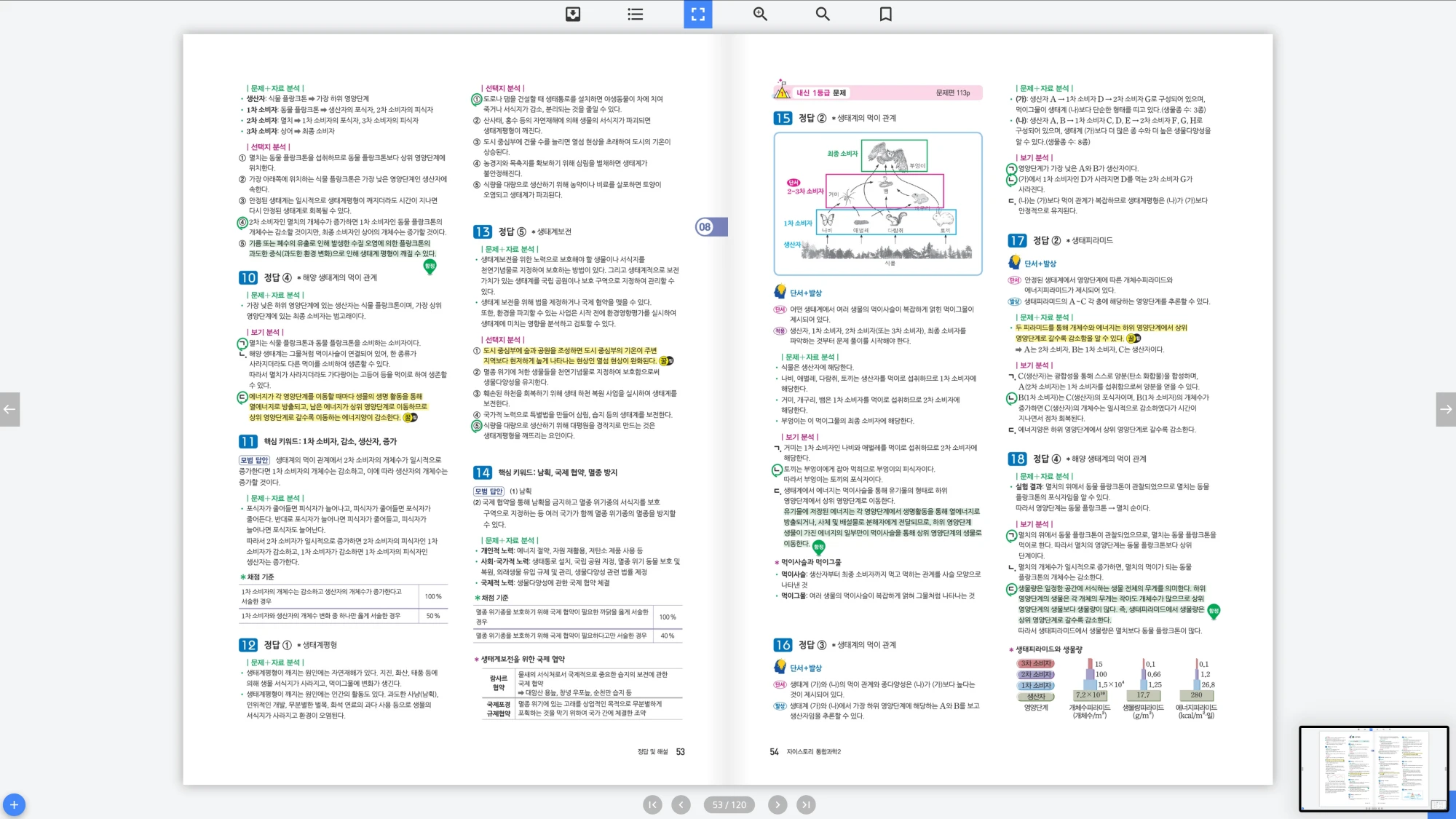 자이스토리 통합과학 2 답지 27페이지