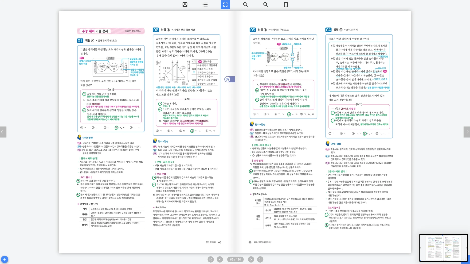 자이스토리 통합과학 2 답지 33페이지