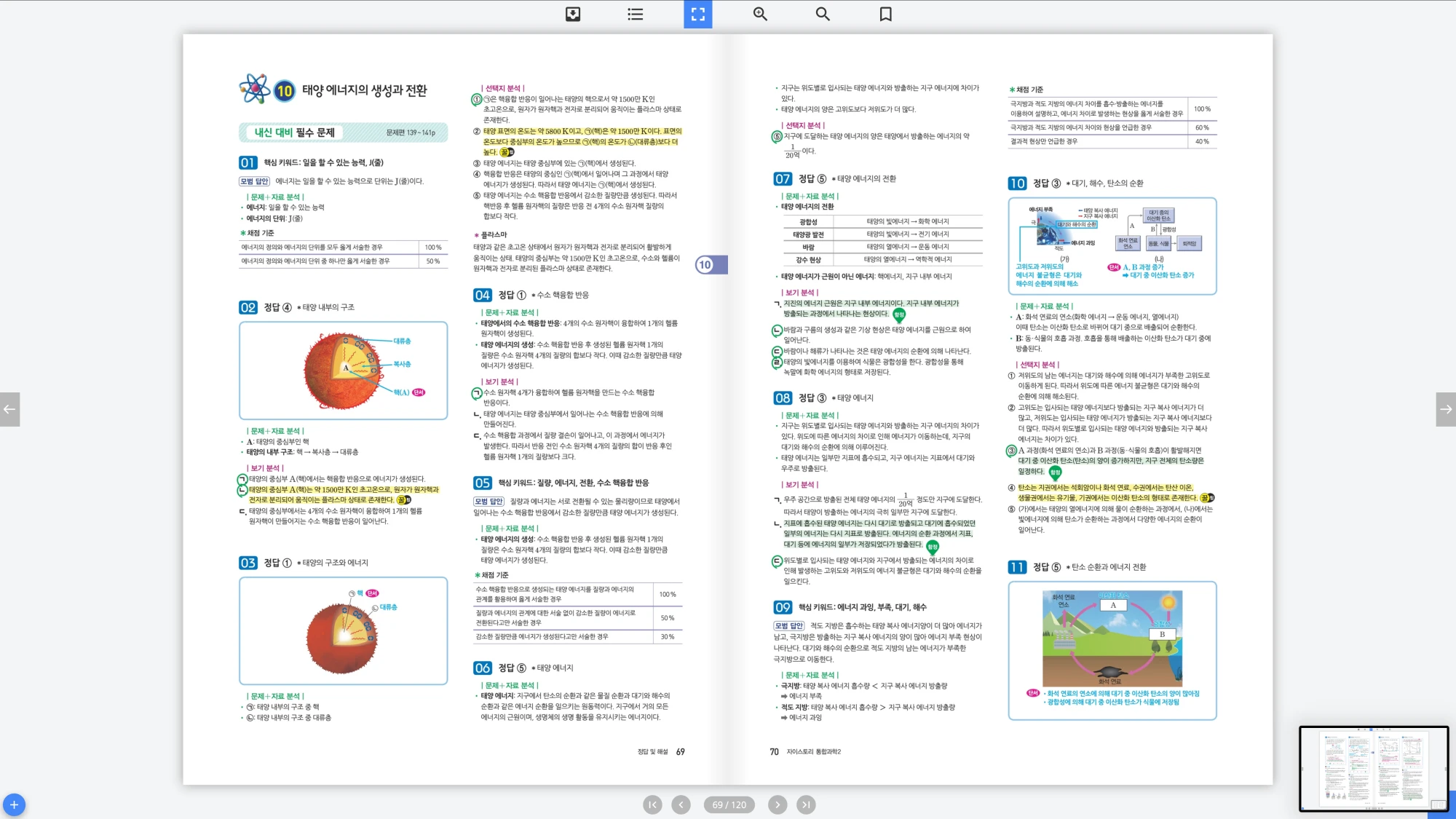 자이스토리 통합과학 2 답지 35페이지