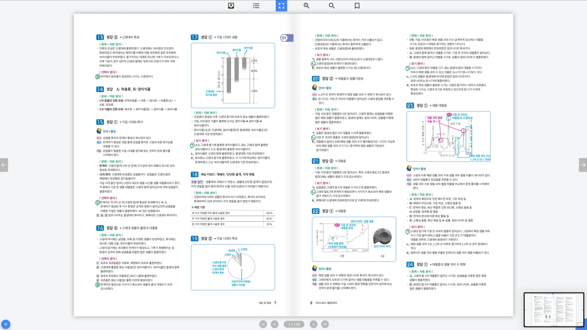 자이스토리 통합과학 2 답지 4페이지