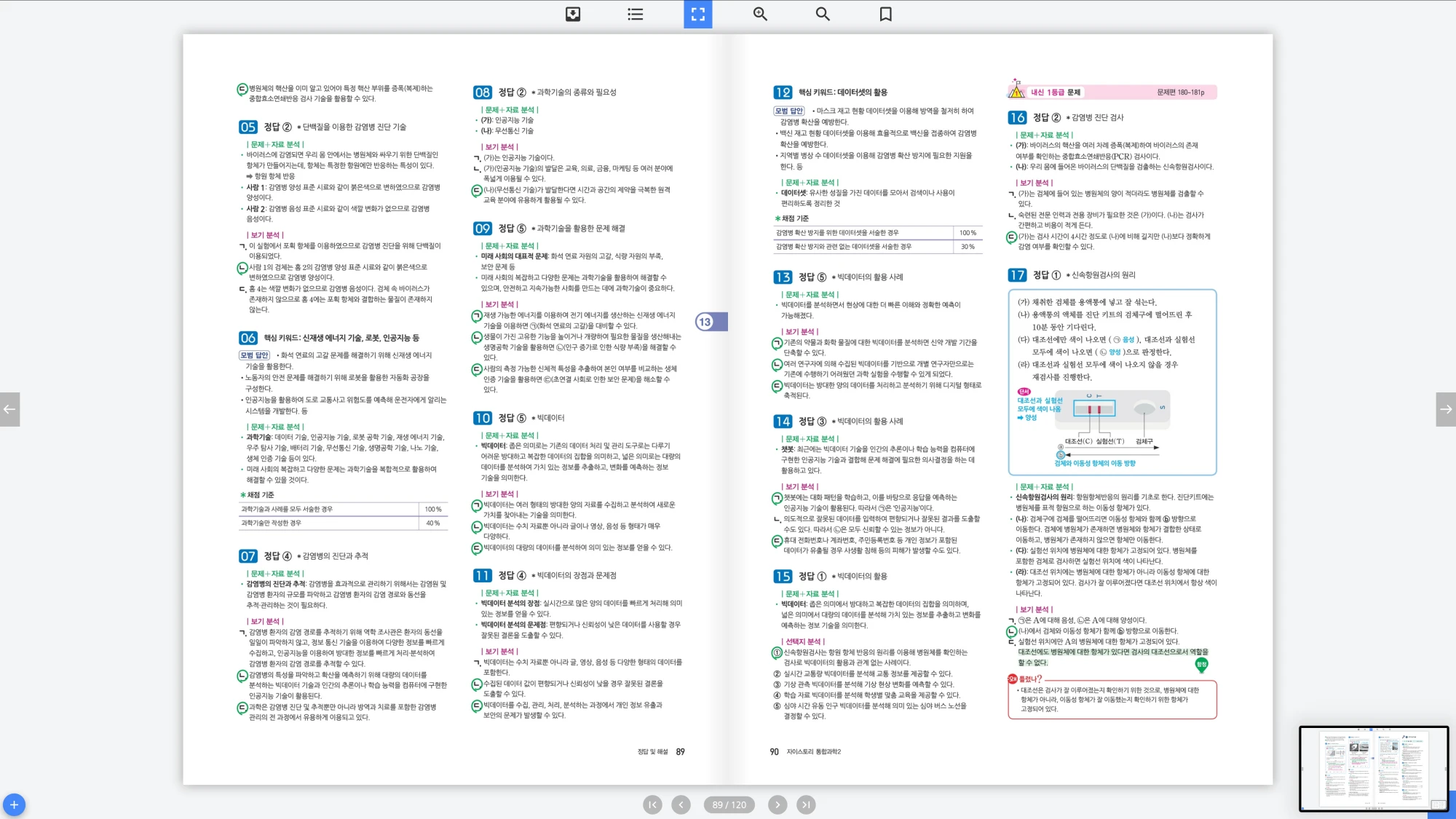자이스토리 통합과학 2 답지 45페이지