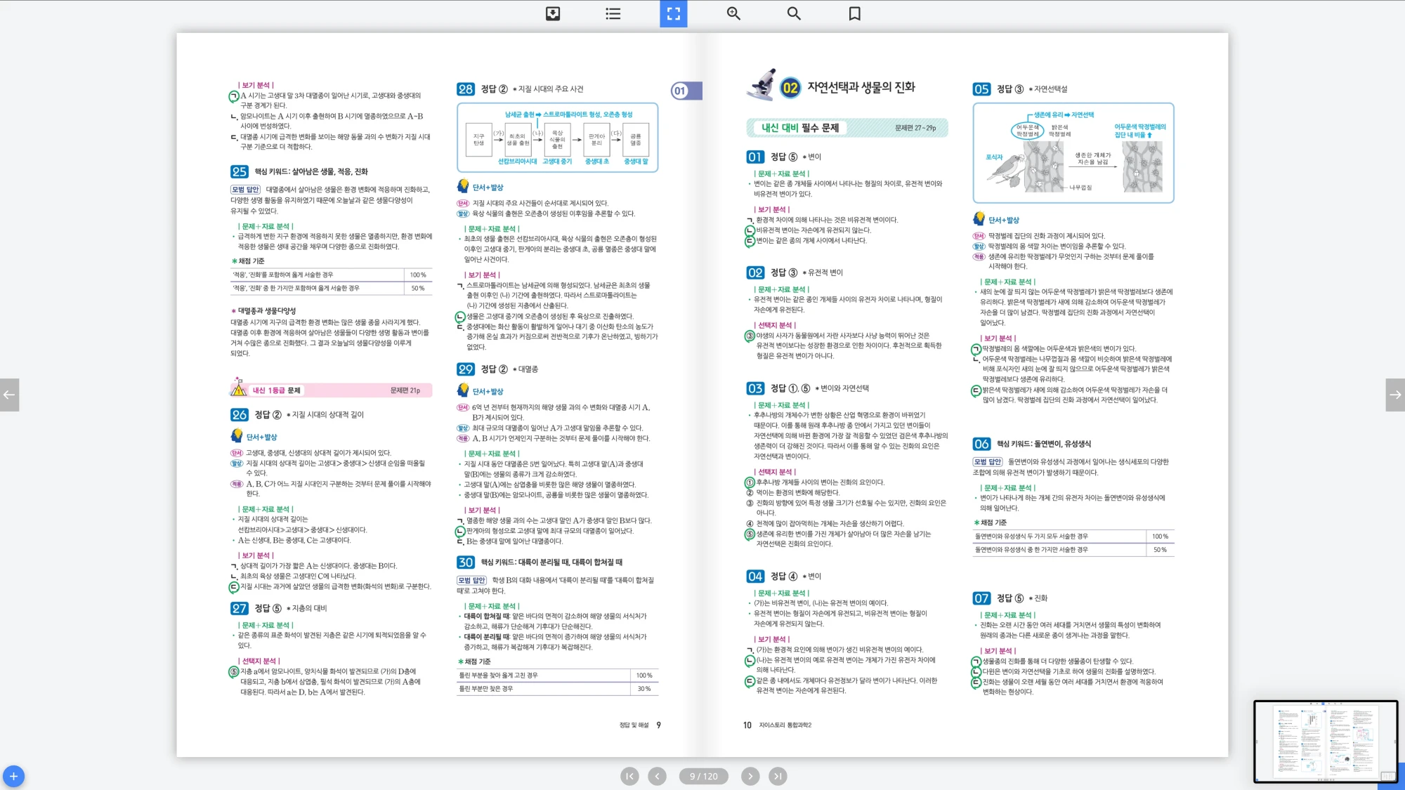 자이스토리 통합과학 2 답지 5페이지
