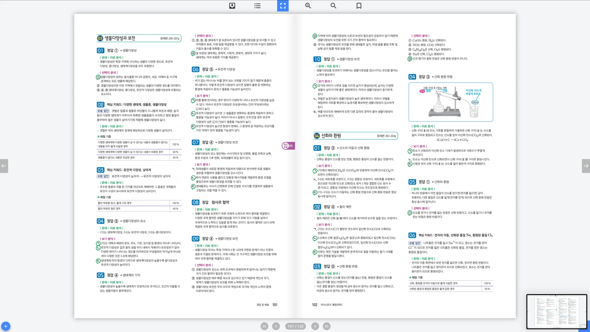 자이스토리 통합과학 2 답지 51페이지