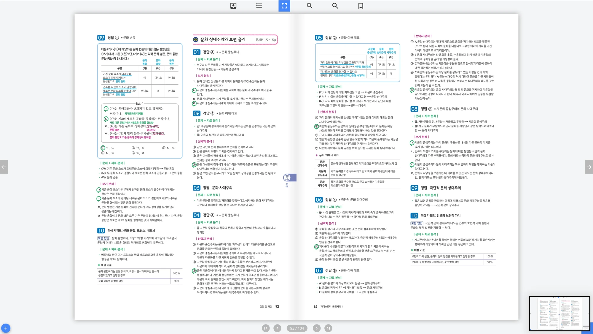 자이스토리 통합사회 1 답지 47페이지