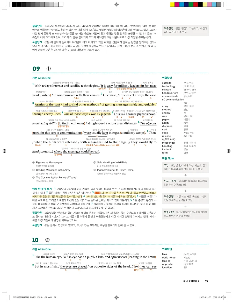 첫단추 독해 유형편 2025 답지 28페이지