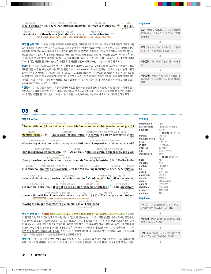 첫단추 독해 유형편 2025 답지 79페이지