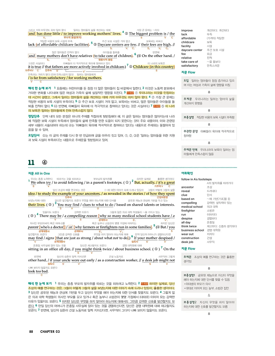 첫단추 독해 유형편 2025 답지 87페이지