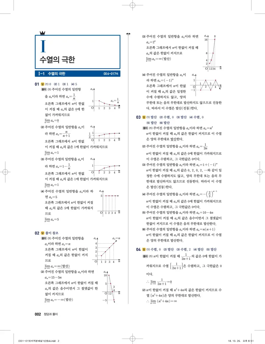 풍산자 반복수학 미적분 답지 2페이지
