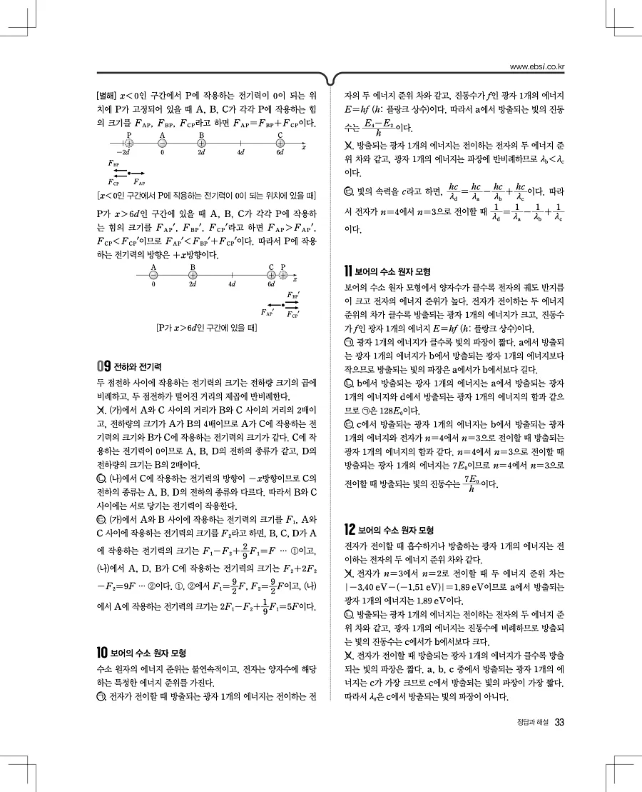 2027 수능특강 물리1 답지 33페이지