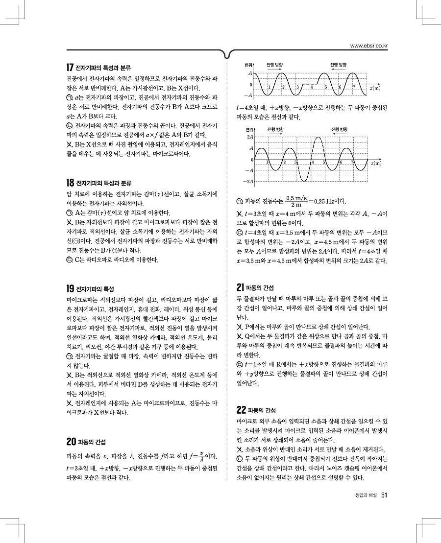2027 수능특강 물리1 답지 51페이지