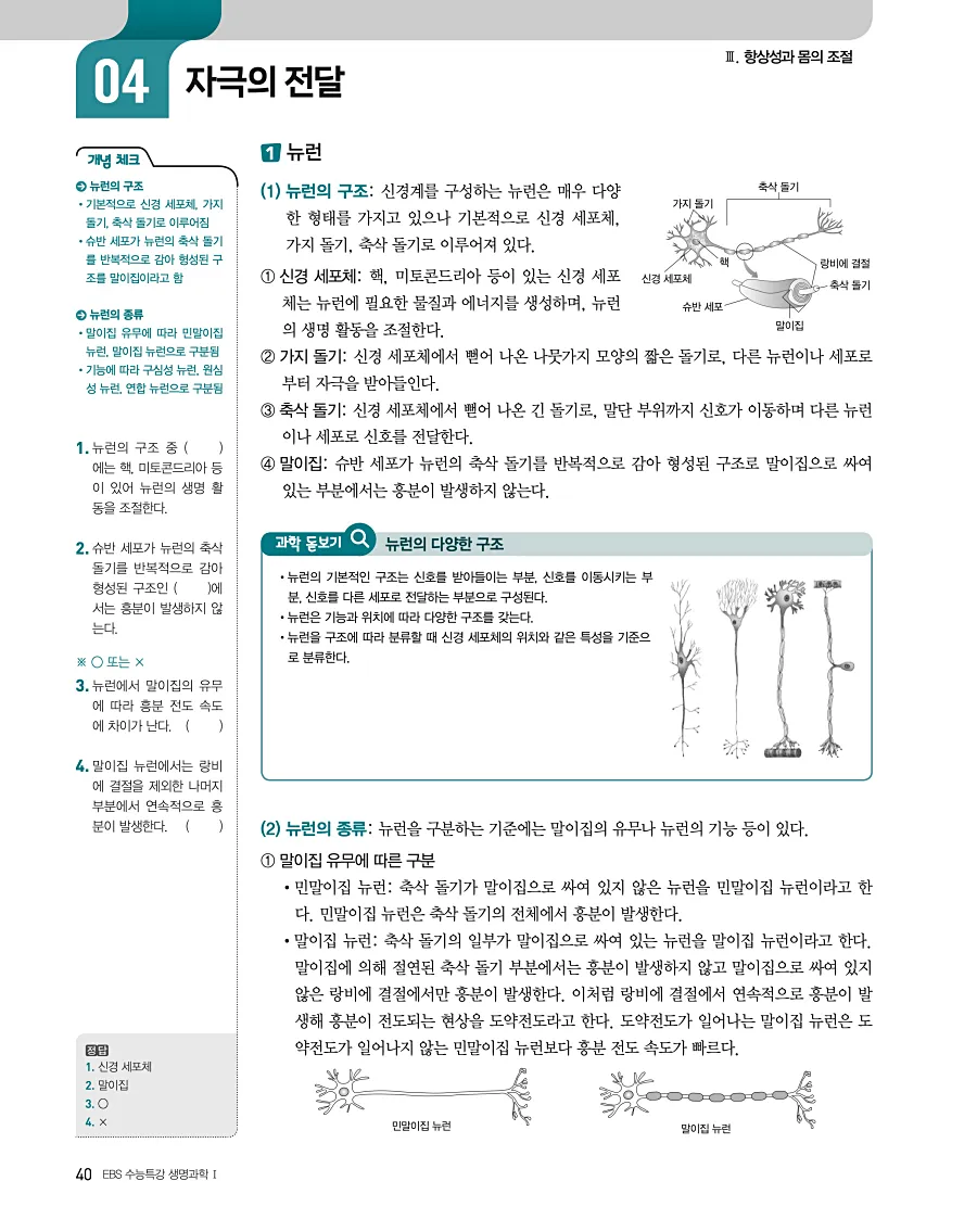 2027 수능특강 생명과학1 답지 40페이지