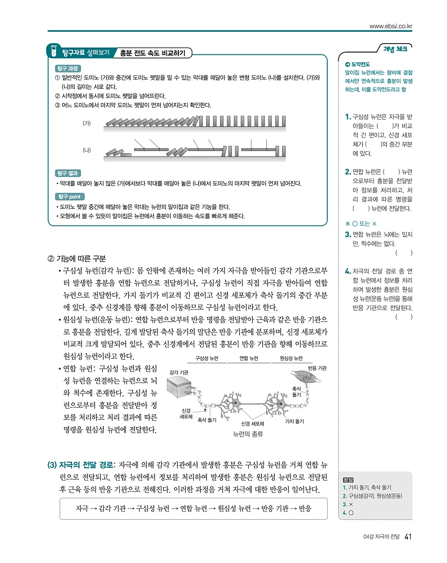 2027 수능특강 생명과학1 답지 41페이지