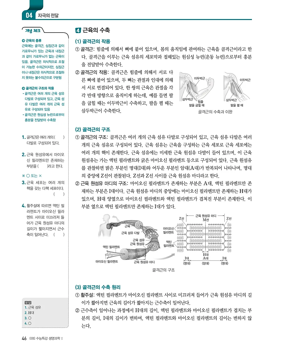 2027 수능특강 생명과학1 답지 46페이지
