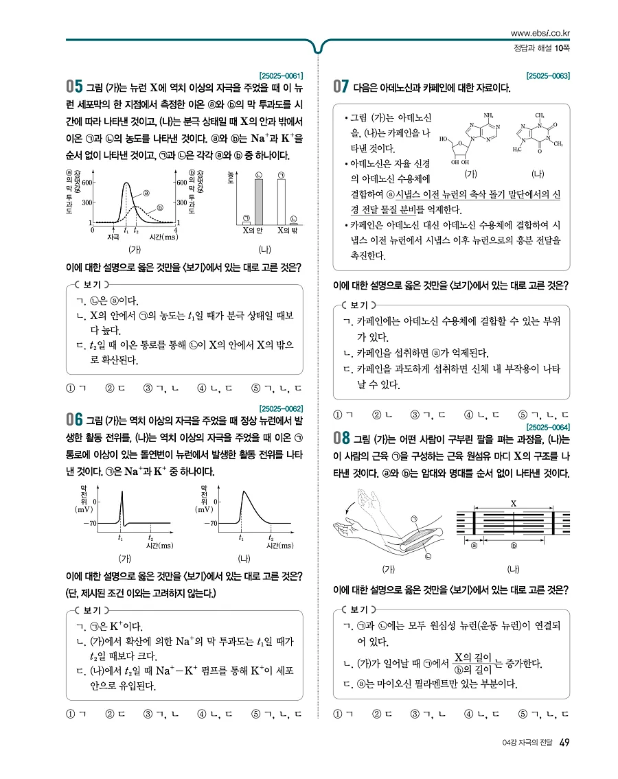 2027 수능특강 생명과학1 답지 49페이지