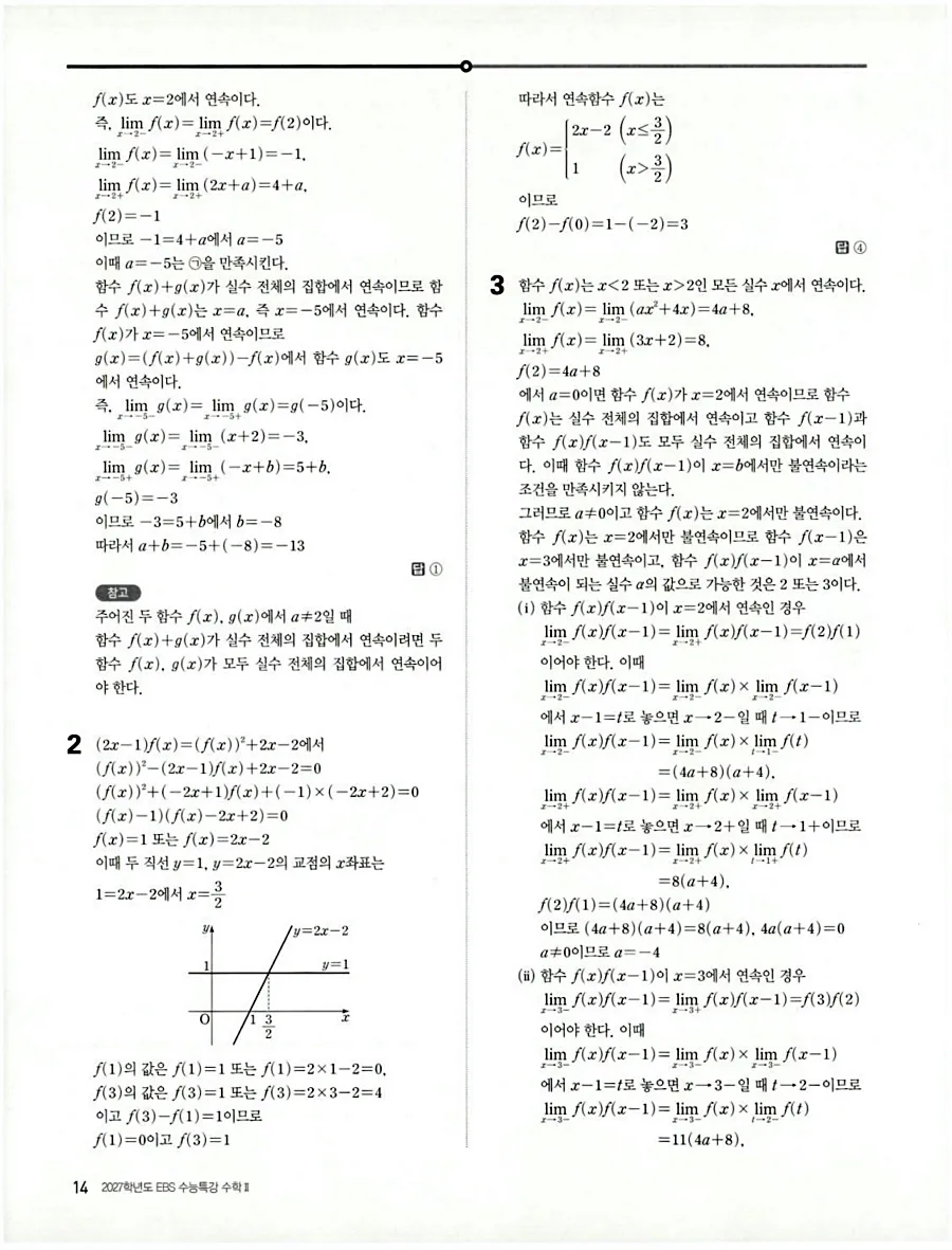 2027 수능특강 수학2 답지 21페이지