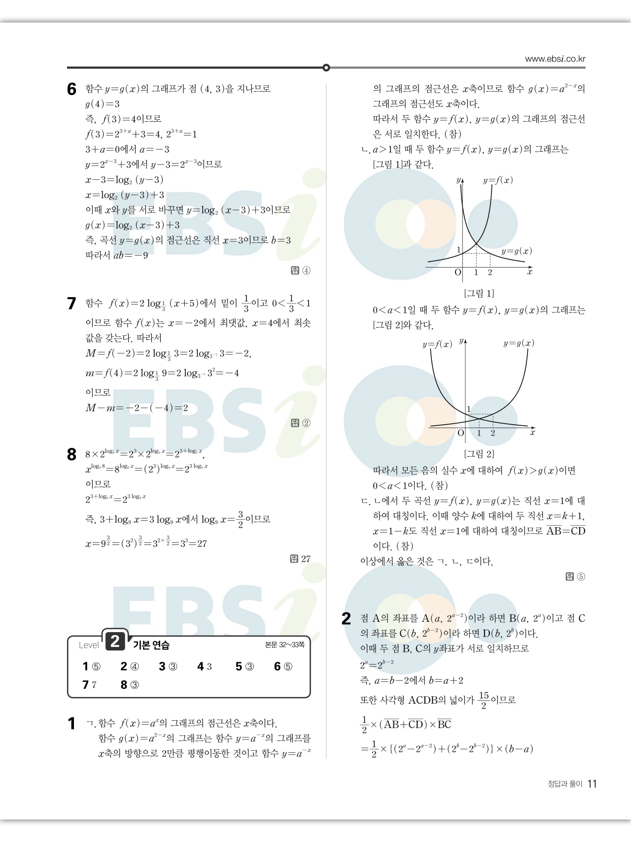 EBS 2027 수능특강 수학1 답지 해설 12페이지