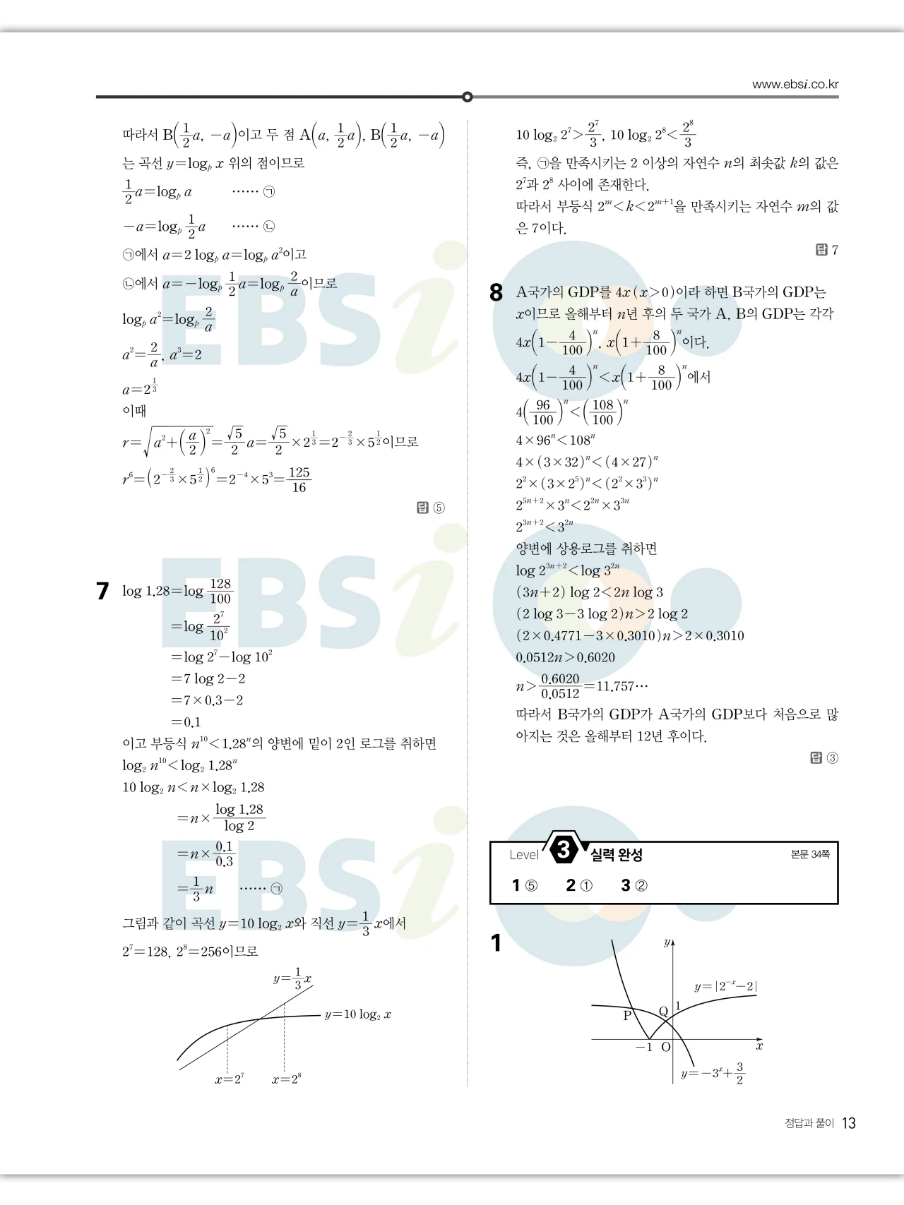 EBS 2027 수능특강 수학1 답지 해설 14페이지