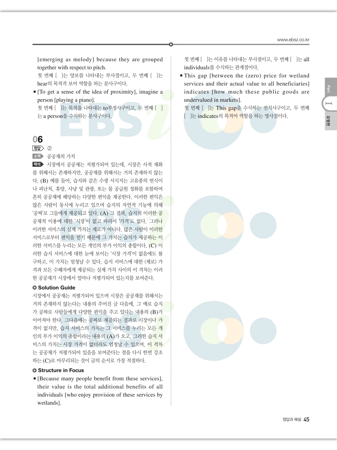EBS 2027 수능특강 영어 빠른답지 45페이지