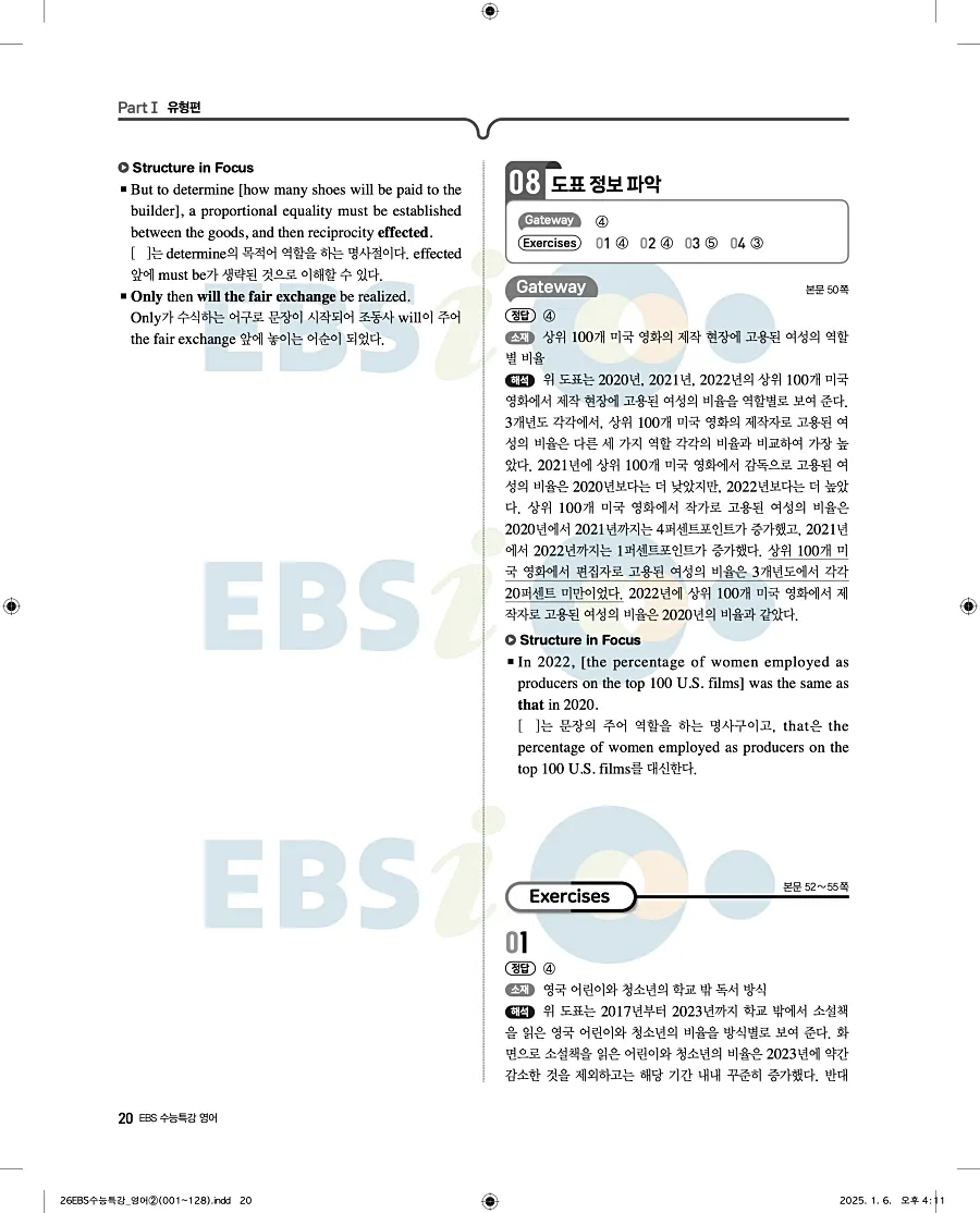 2027 수능특강 영어 답지 20페이지