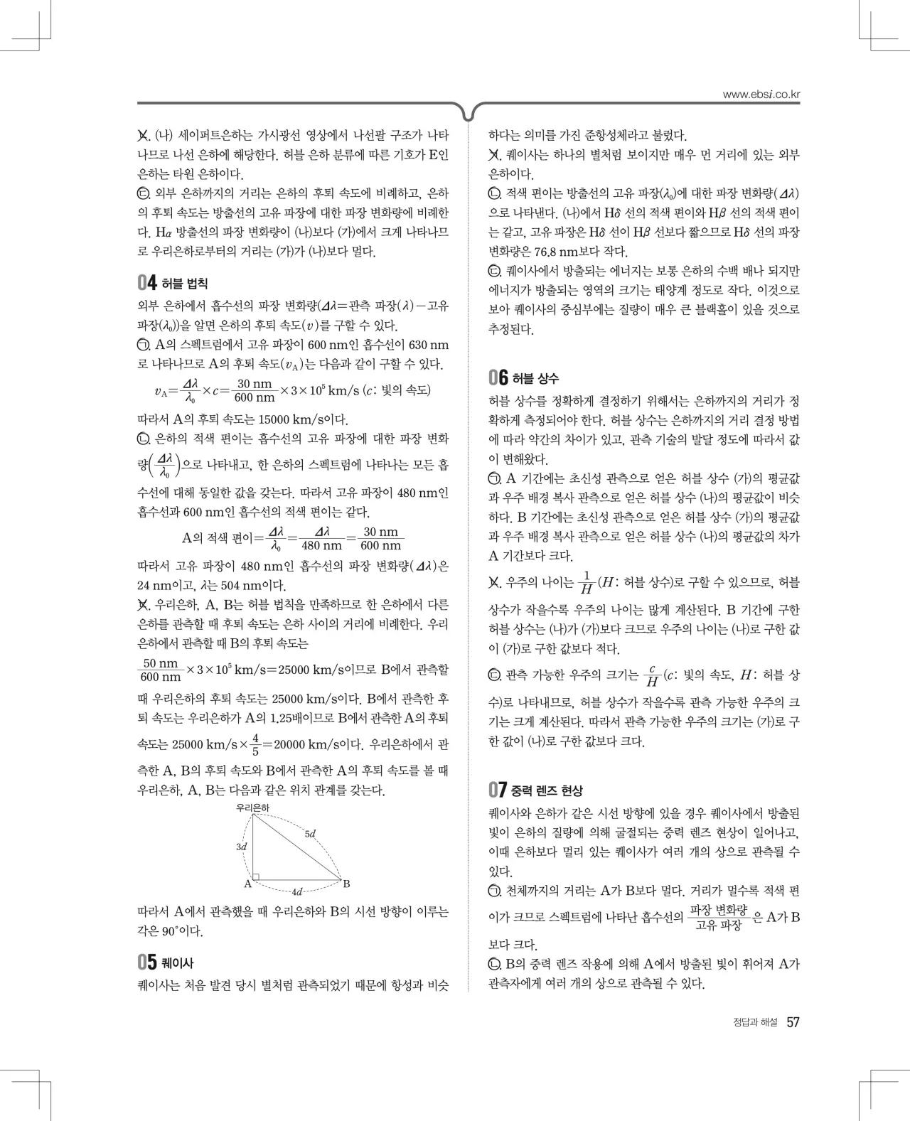 2027 수능특강 지구과학1 답지 해설 57페이지