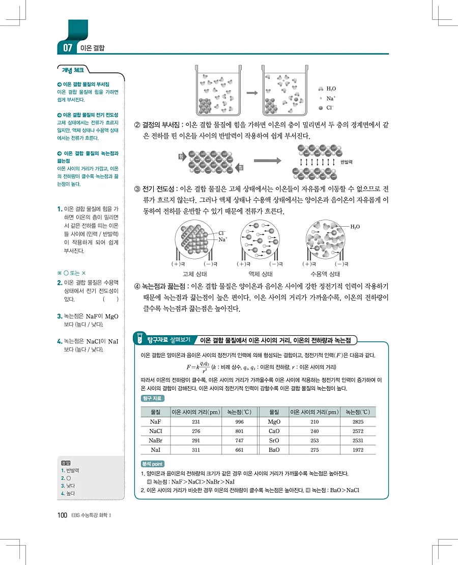2027 수능특강 화학1 답지 100페이지