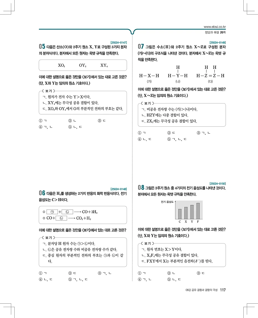 2027 수능특강 화학1 답지 117페이지