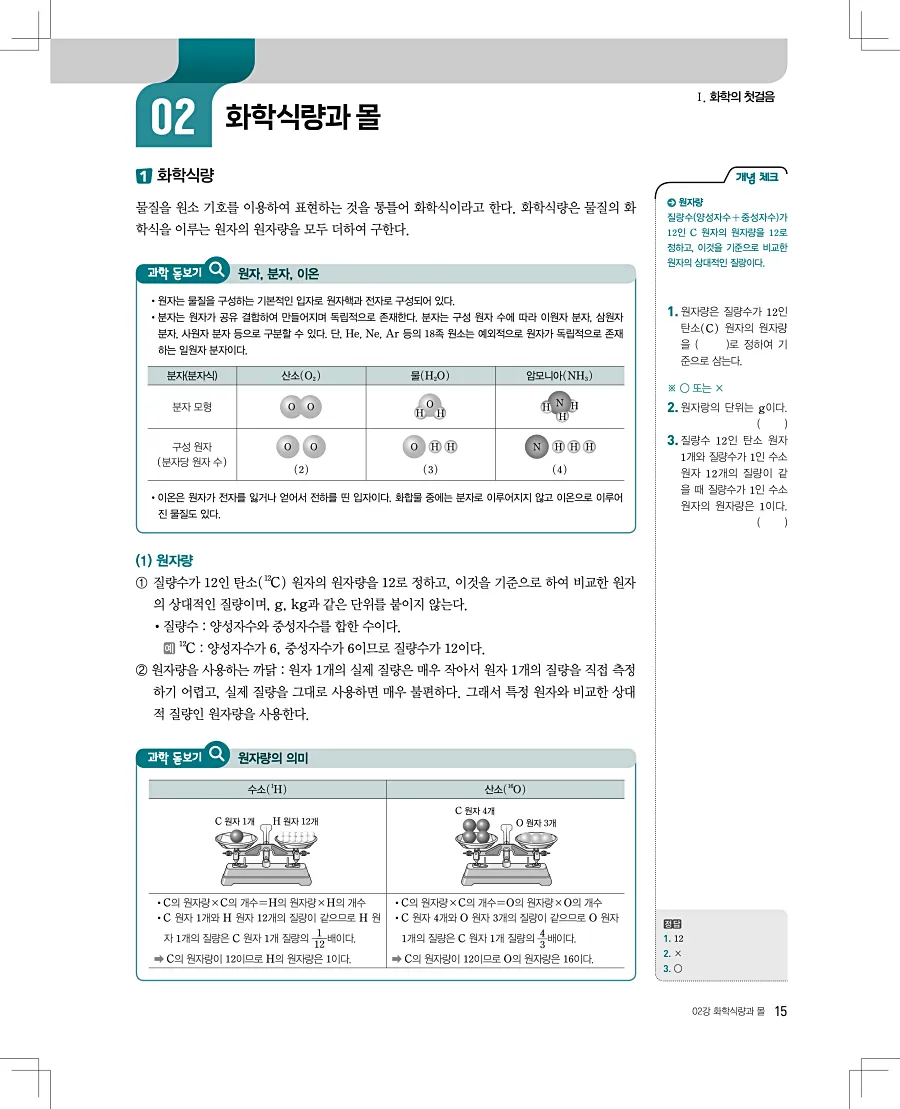 2027 수능특강 화학1 답지 15페이지