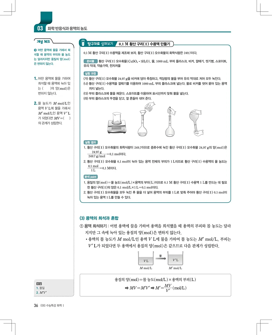 2027 수능특강 화학1 답지 36페이지