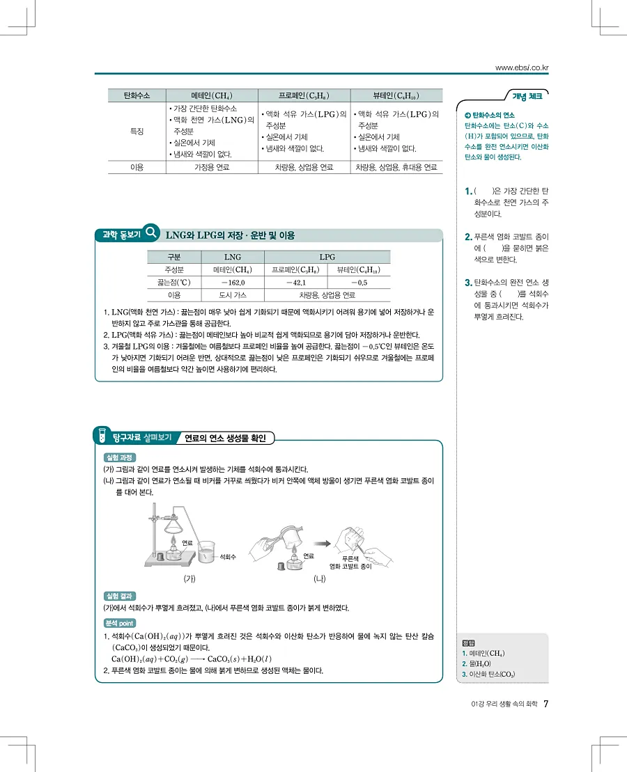 2027 수능특강 화학1 답지 7페이지