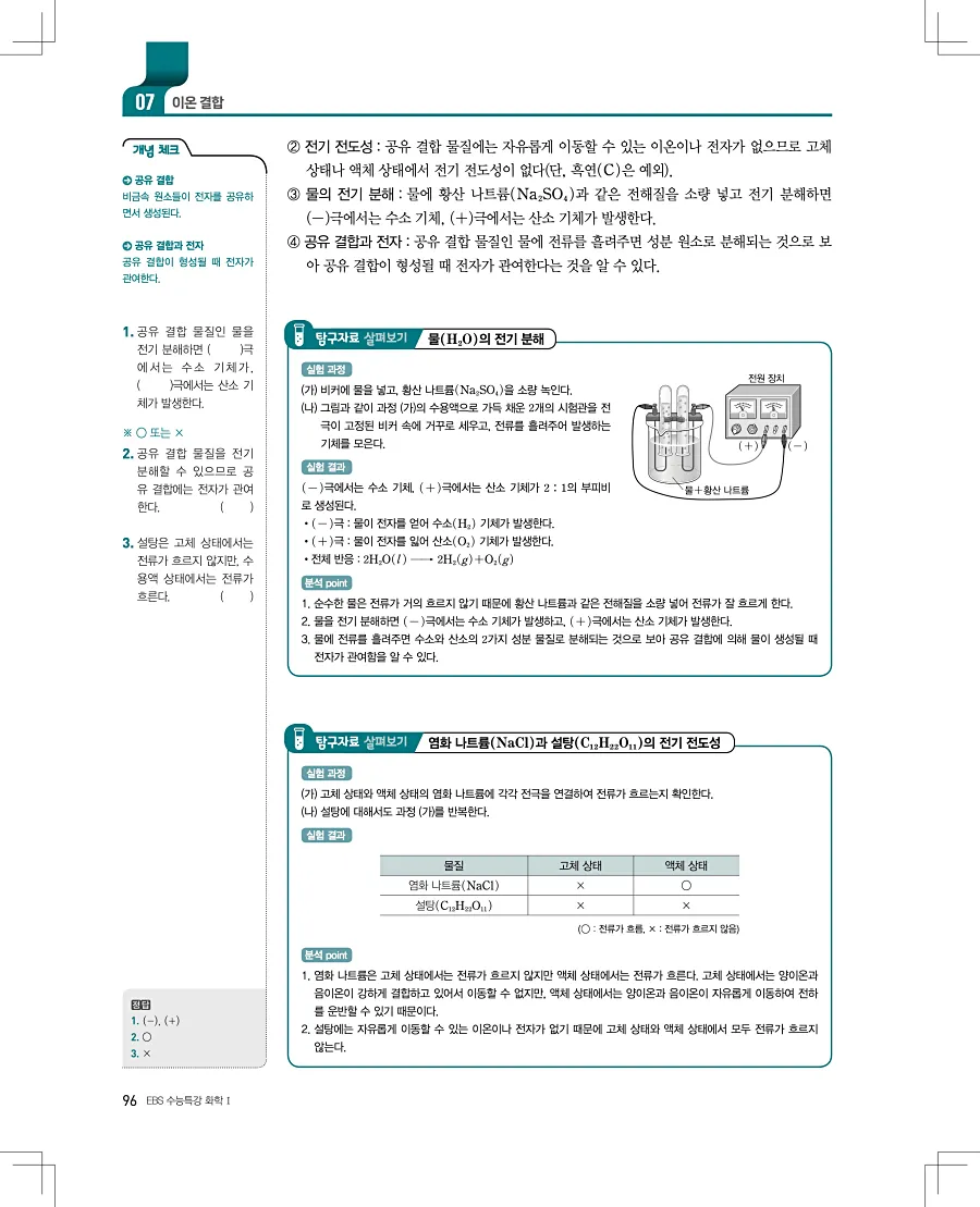 2027 수능특강 화학1 답지 96페이지