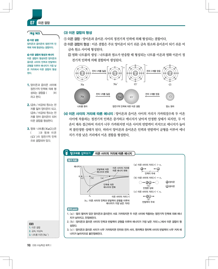 2027 수능특강 화학1 답지 98페이지