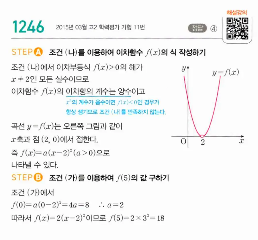 마플시너지 공통수학1 1246번 TOUGH 답지 이미지