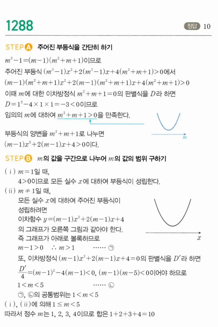 마플시너지 공통수학1 1288번 TOUGH 답지 이미지