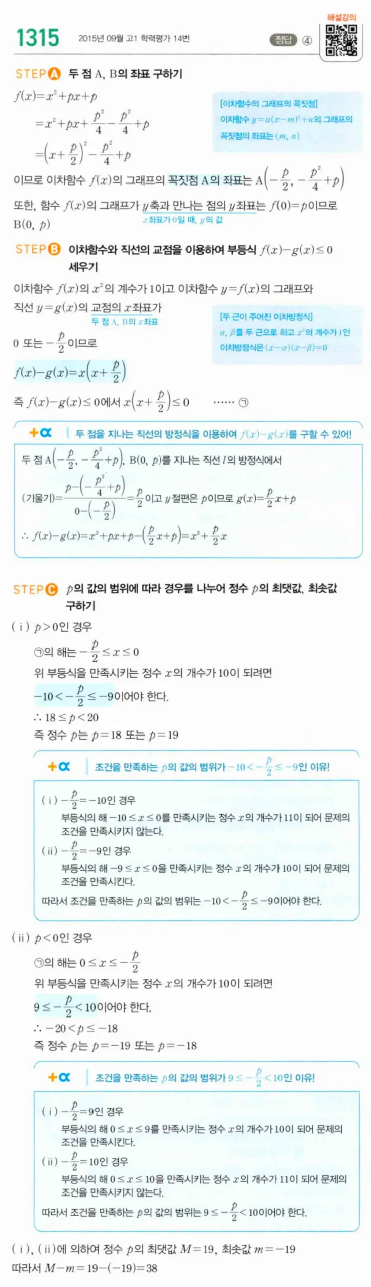 마플시너지 공통수학1 1315번 TOUGH 답지 이미지