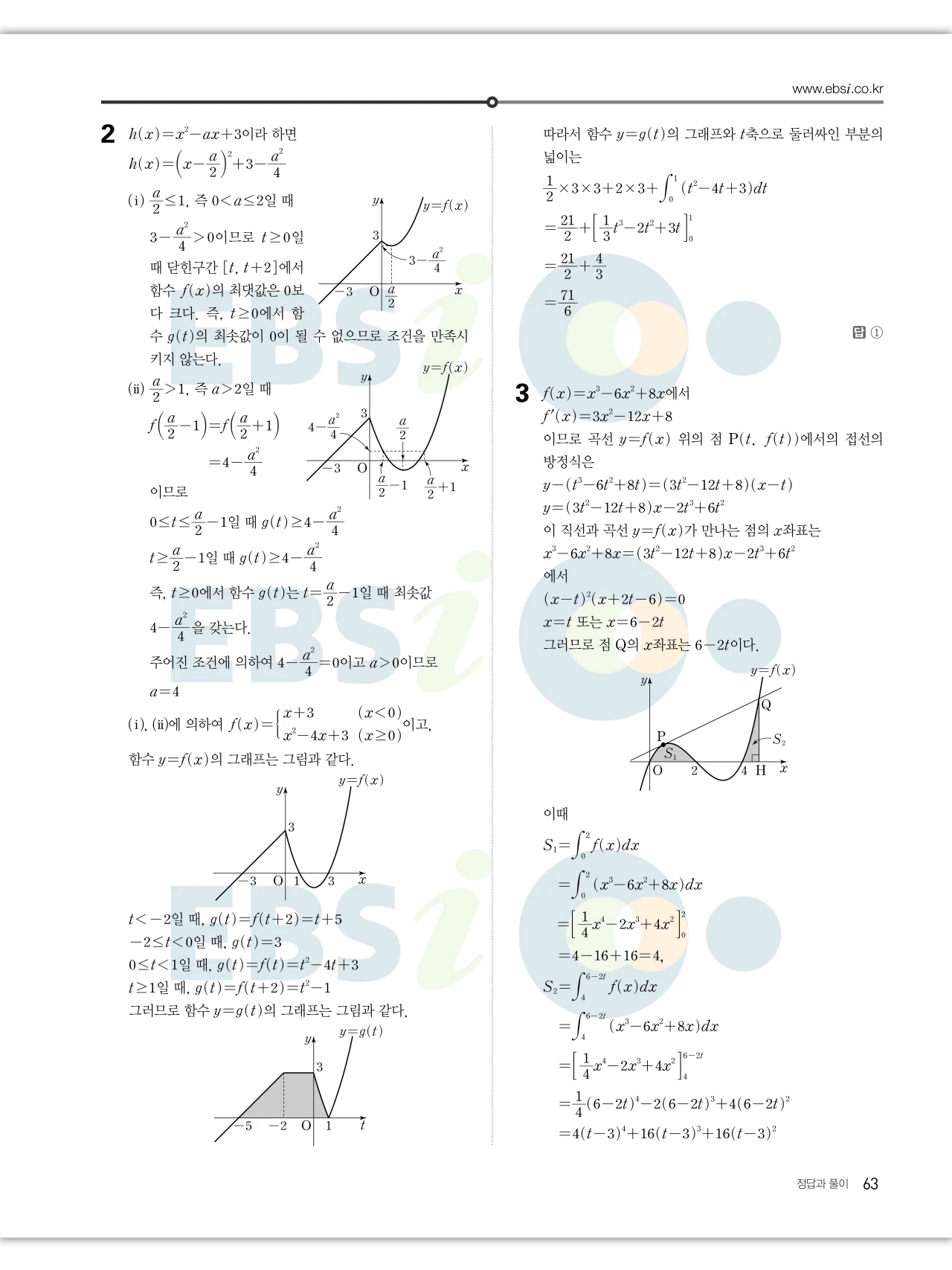 EBS 2027 수능특강 수학2 빠른답지 63페이지