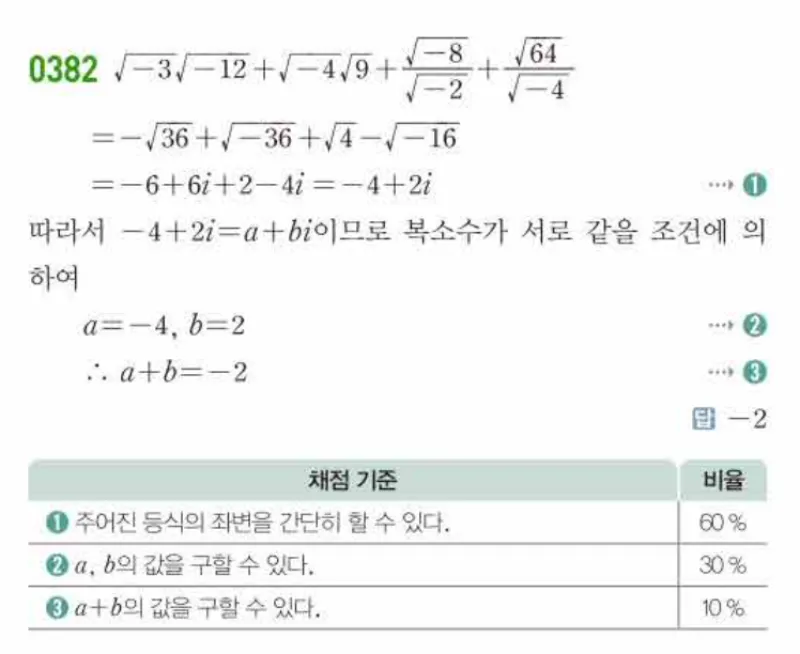 쎈 공통수학1 0382번 해설