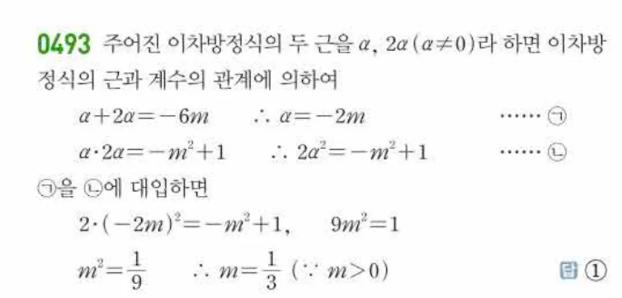 쎈 공통수학1 0493번 해설