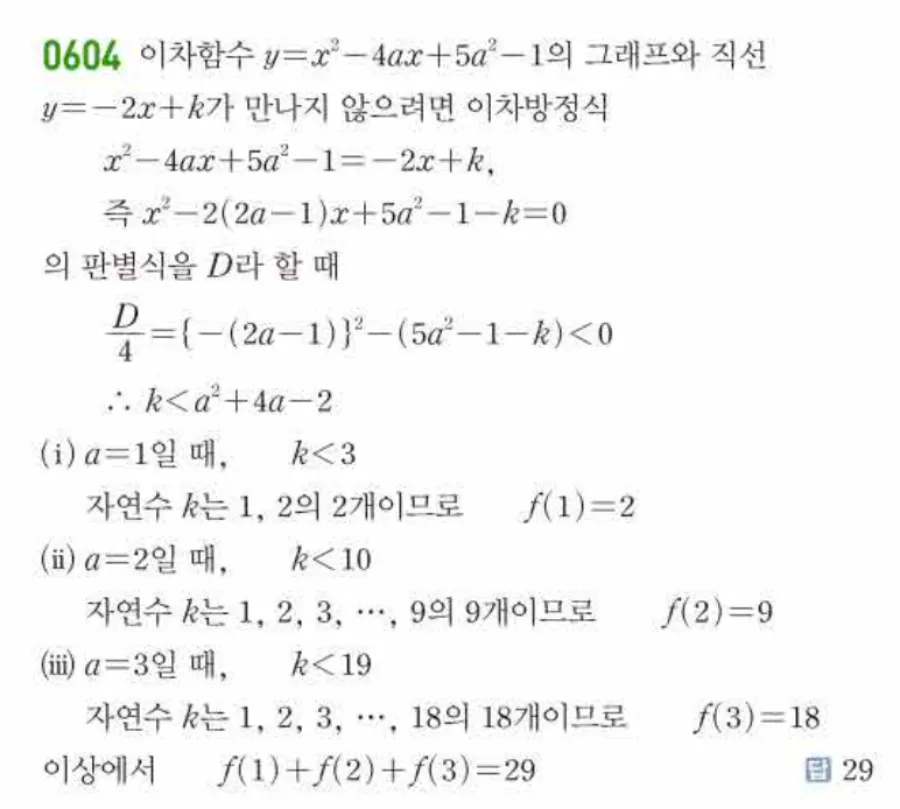 쎈 공통수학1 604번 해설