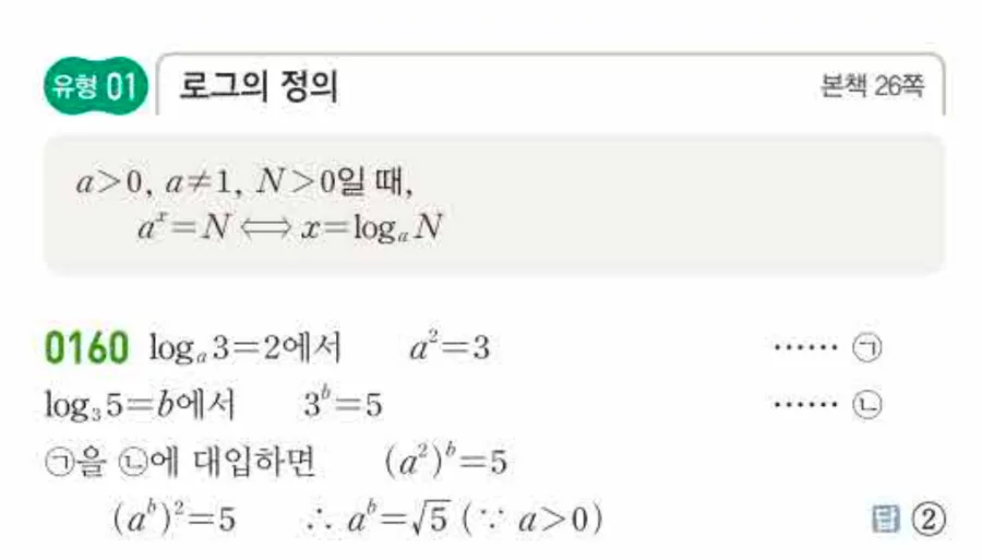 유형0160 로그의 정의 해설