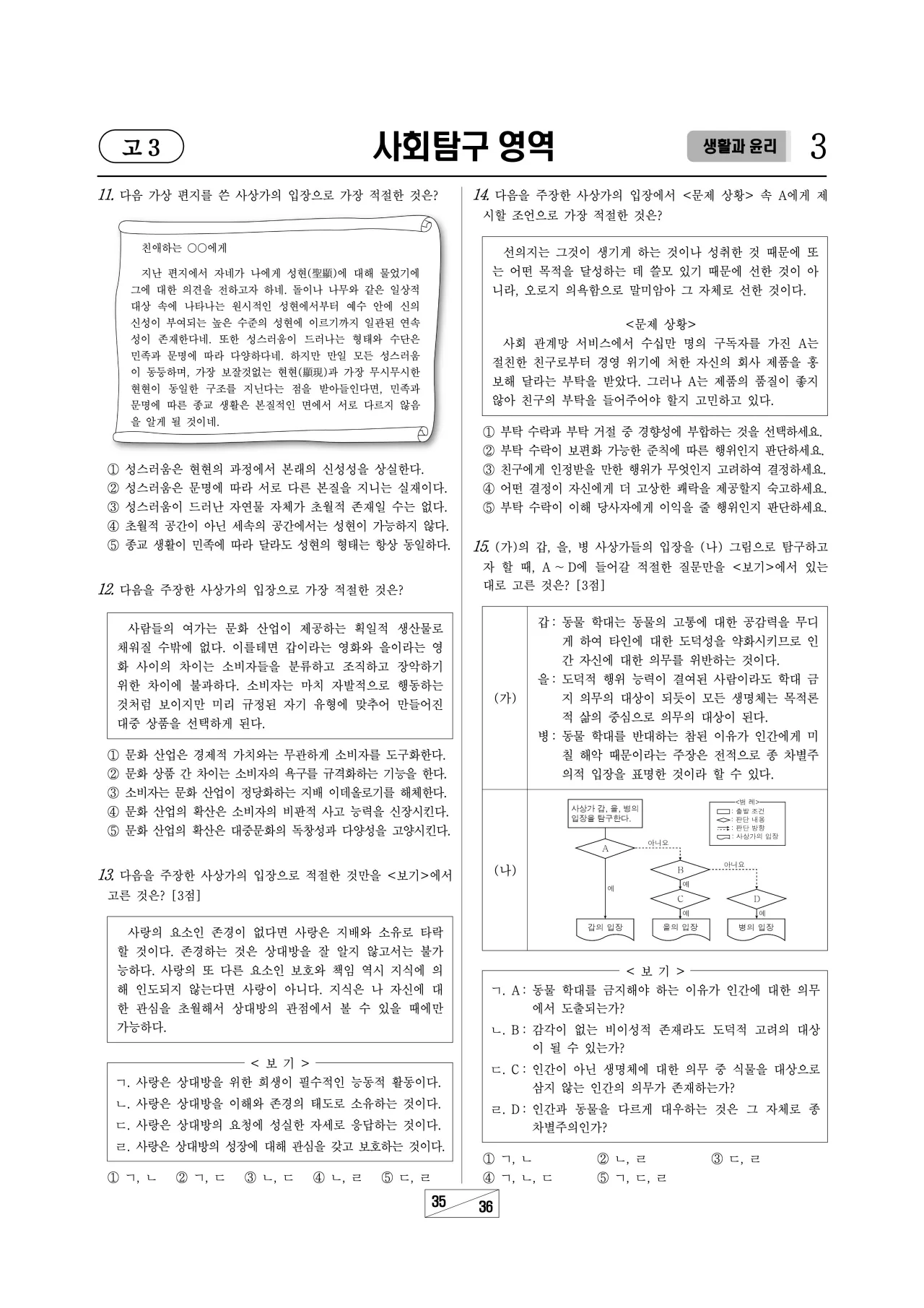 2026년 3월 고3 생활과윤리 해설지 3페이지