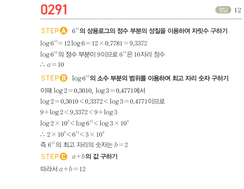 마플시너지 대수 290번 풀이 – 행복한 일등급 문제