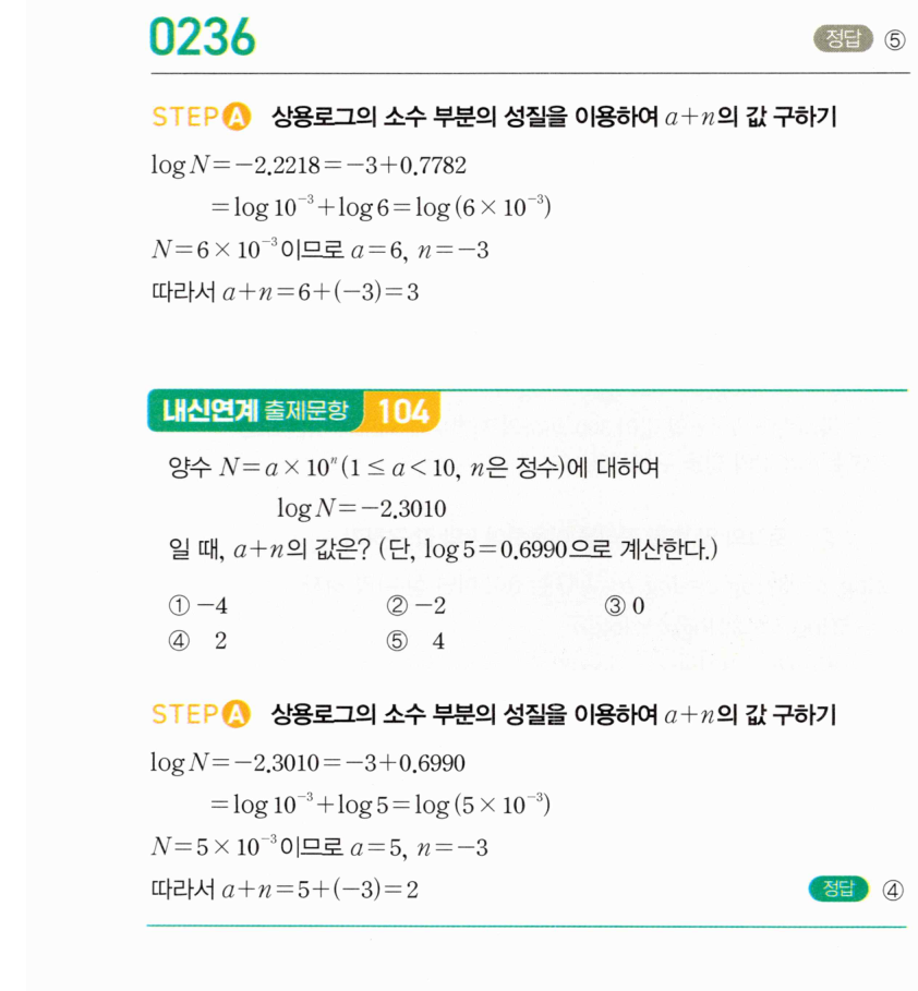 마플시너지 대수1 235번 풀이