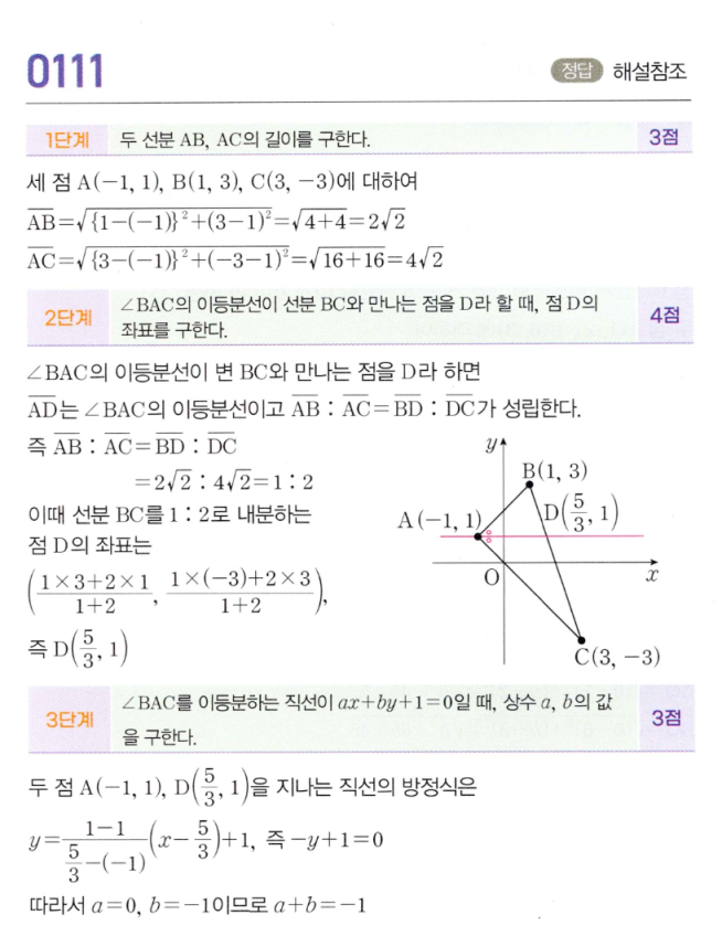 MAPL 공통수학2 0111번 해설 이미지