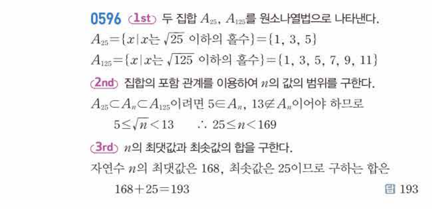 쎈공통수학2 0596번 해설