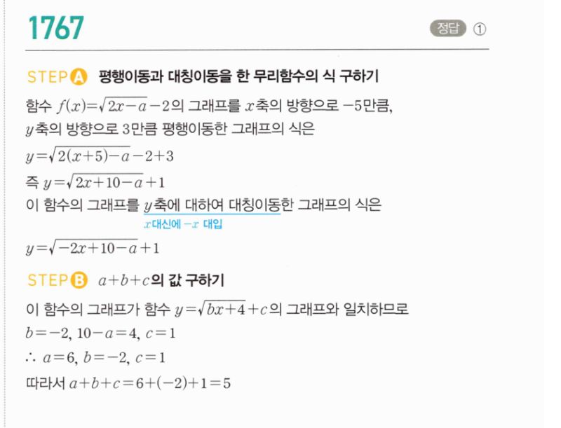 마플시너지 공통수학2 1767번 해설 이미지 1