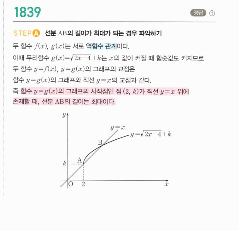 마플시너지 공통수학2 1839번 해설 이미지 1