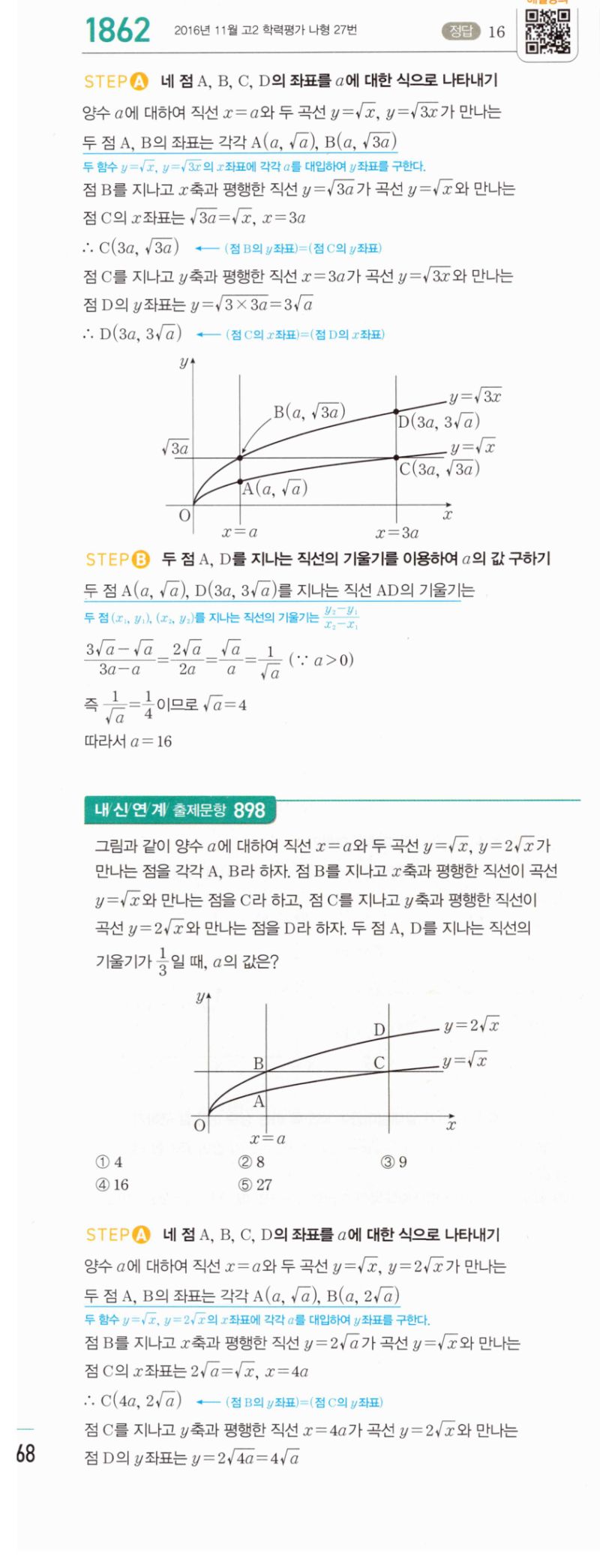 마플시너지 공통수학2 1862번 해설 이미지 1